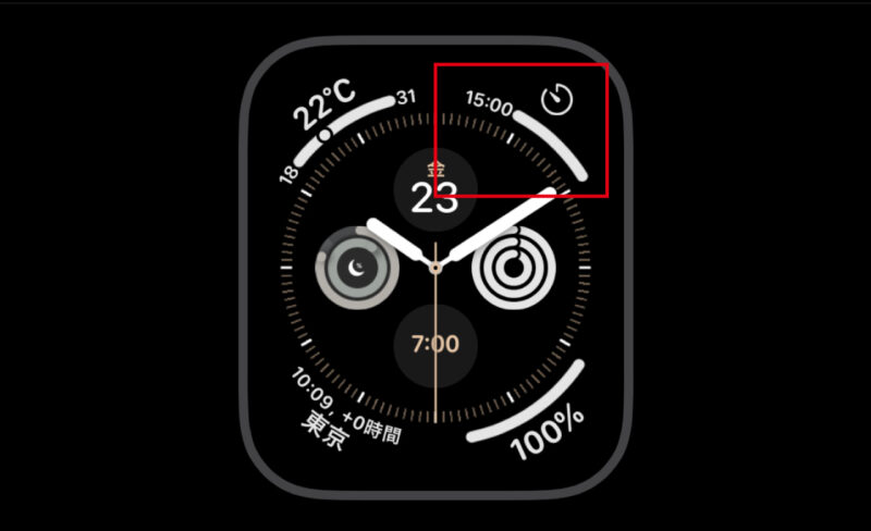 Apple Watchのインフォグラフの右上コンプリケーション